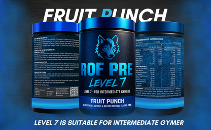 ROF Pre-Workout – Level 7 (Fruit Punch Flavor)