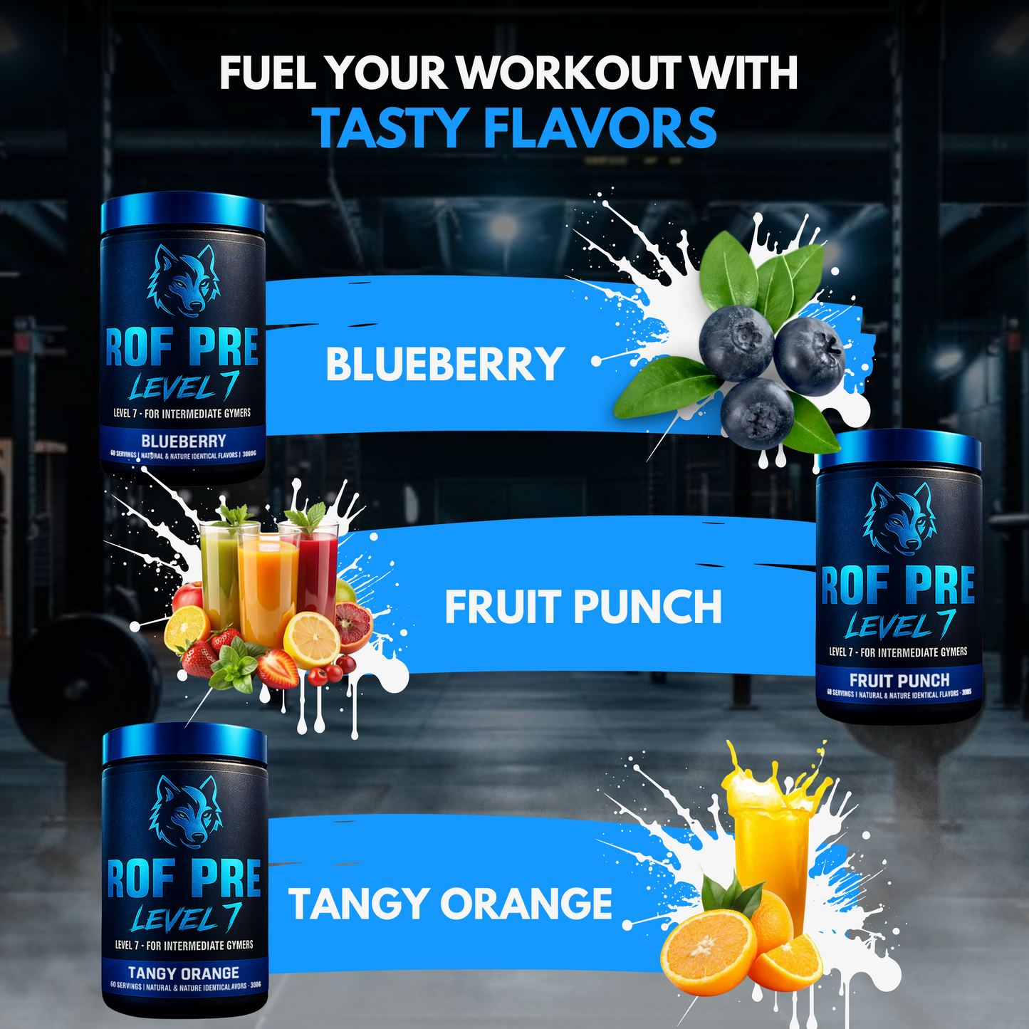 ROF Pre-Workout – Level 7 (Fruit Punch Flavor)