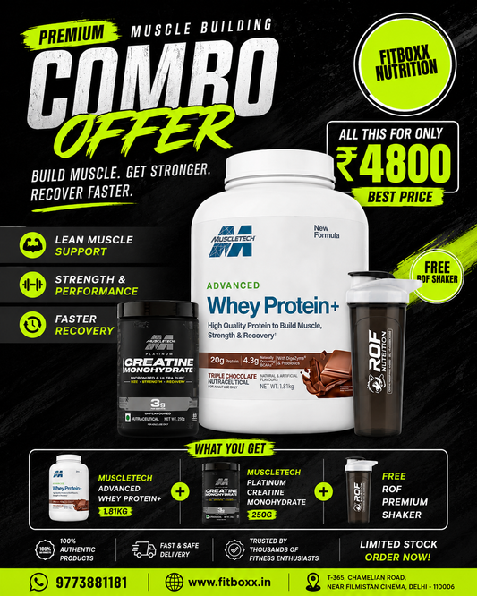 MuscleTech Advanced Whey Protein 1.81kg + Creatine + Free Shaker Combo