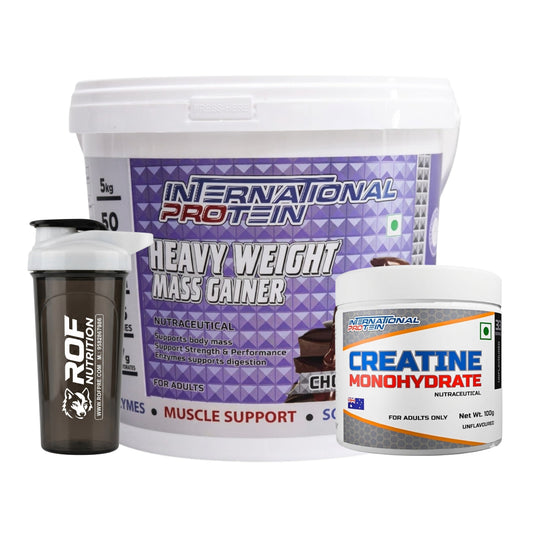 International Protein Heavy Weight Mass Gainer 5kg Combo
