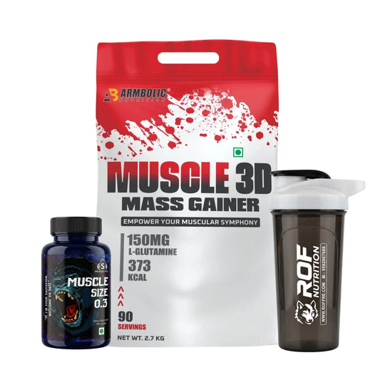 Armbolic 3d Mass Gainer 2.7kg Combo