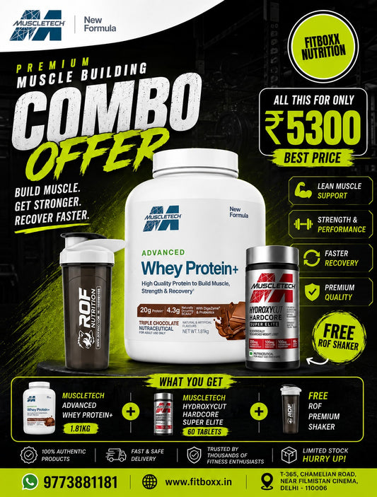 Advanced Whey Protein & Hydroxycut Fat Burner Stack with Free Shaker