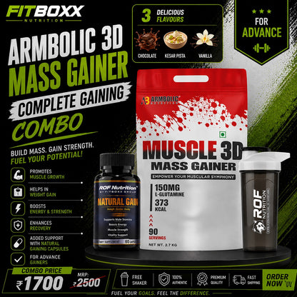 Armbolic 3d Mass Gainer 2.7kg Combo