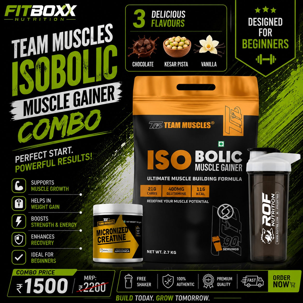 Team muscle Isobolic 2.7kg Combo