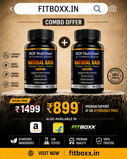 ROF Nutrition Natural Gain Capsule – 60 Capsules