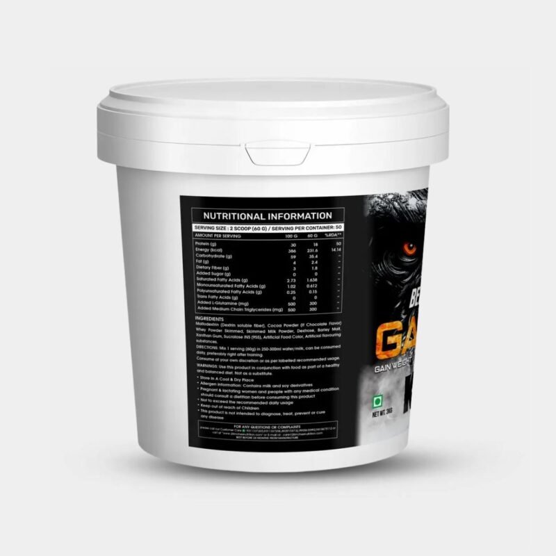 Beast Mode Kong Mass Gainer 3KG + Free Creatine 100g + Free Shaker